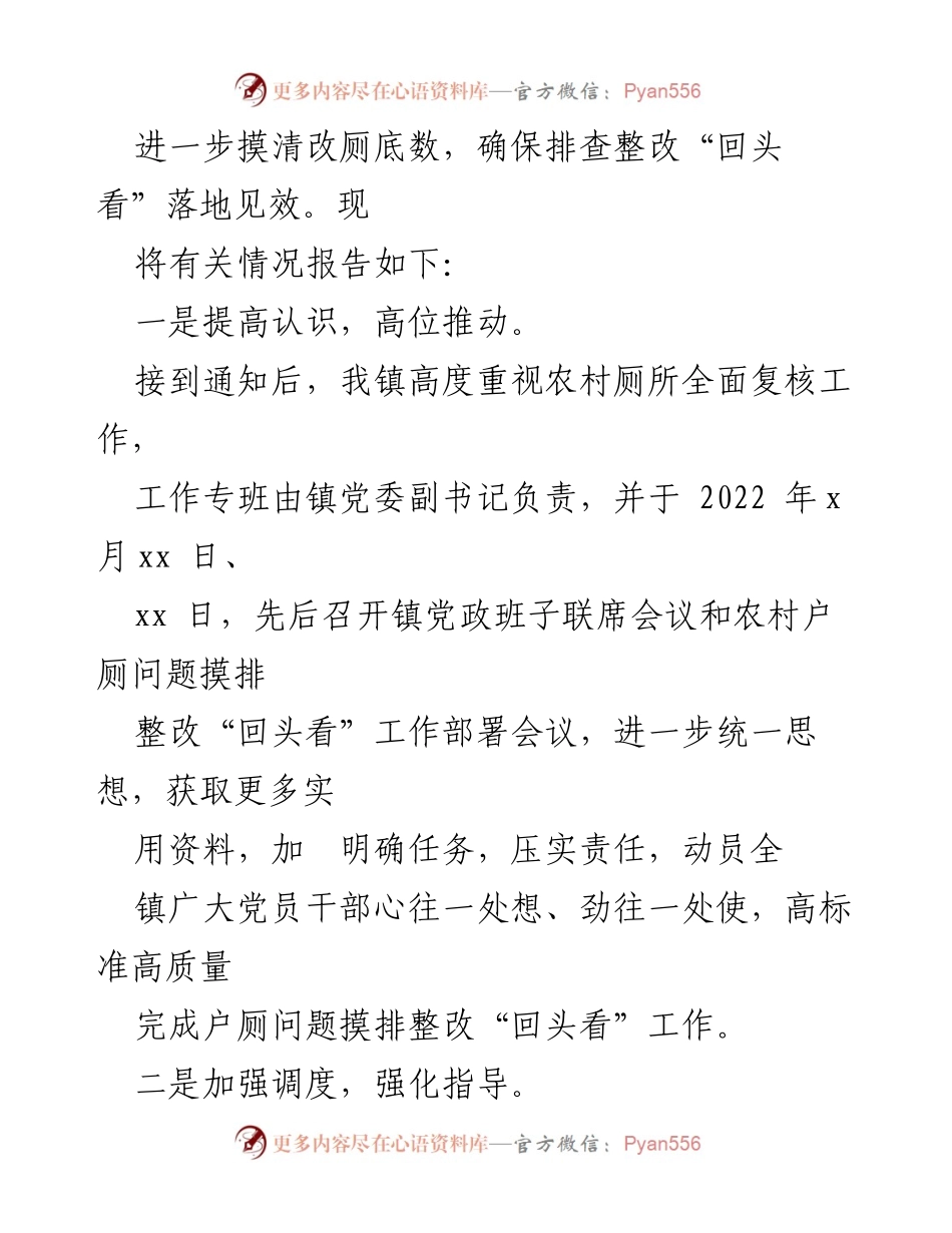 [情况报告] 农村厕所整改 - 农村户厕问题摸排整改“回头看”情况报告.docx_第2页