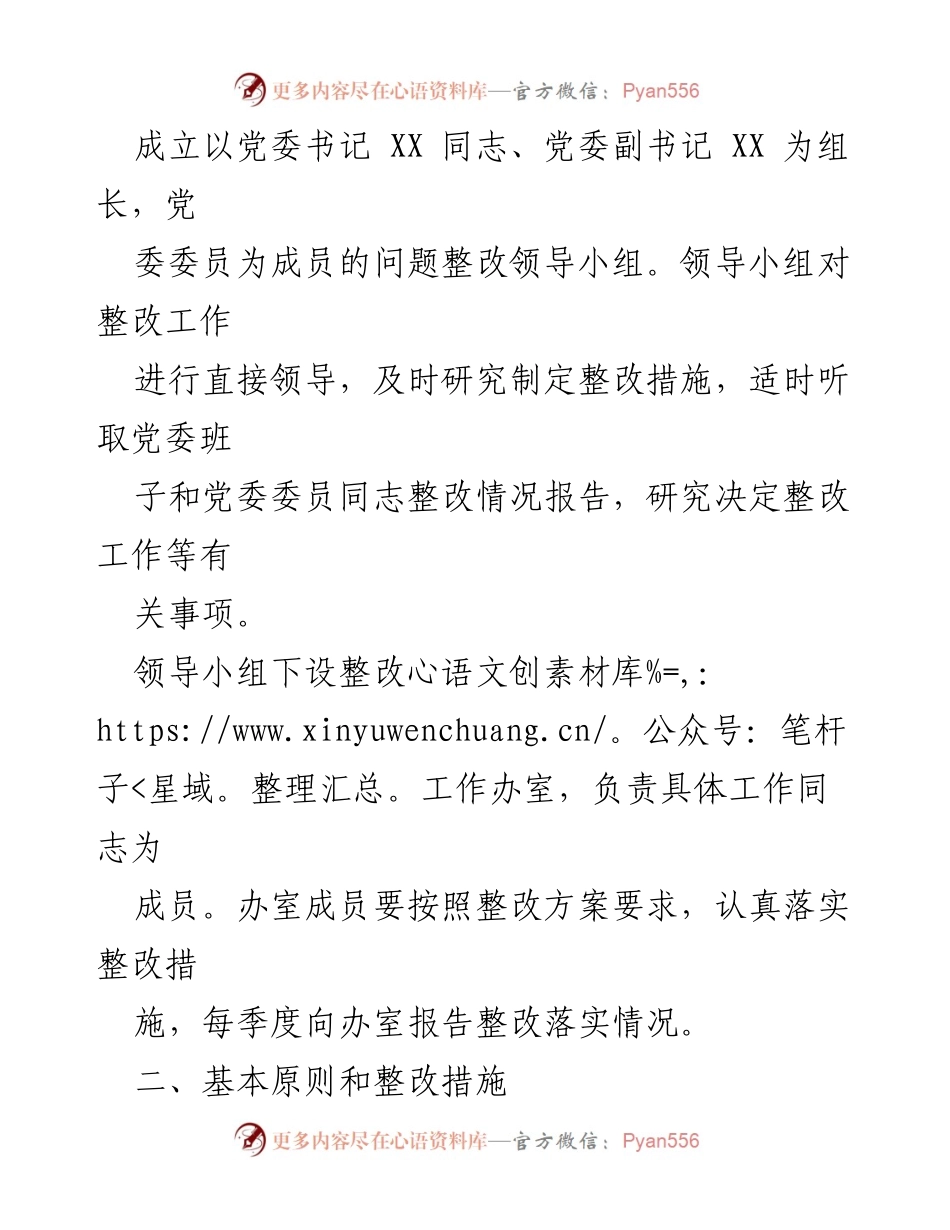 [整改实施方案] 党委民主生活会 - 2023年主题教育专题党委民主生活会整改实施方案.docx_第2页