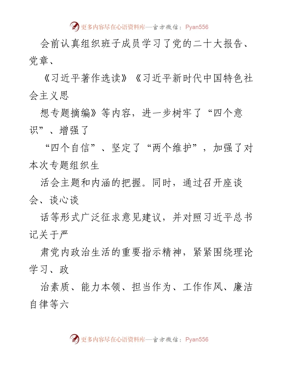 [整改材料] 组织生活会 - 支部班子整改措施及问题分析报告.docx_第2页