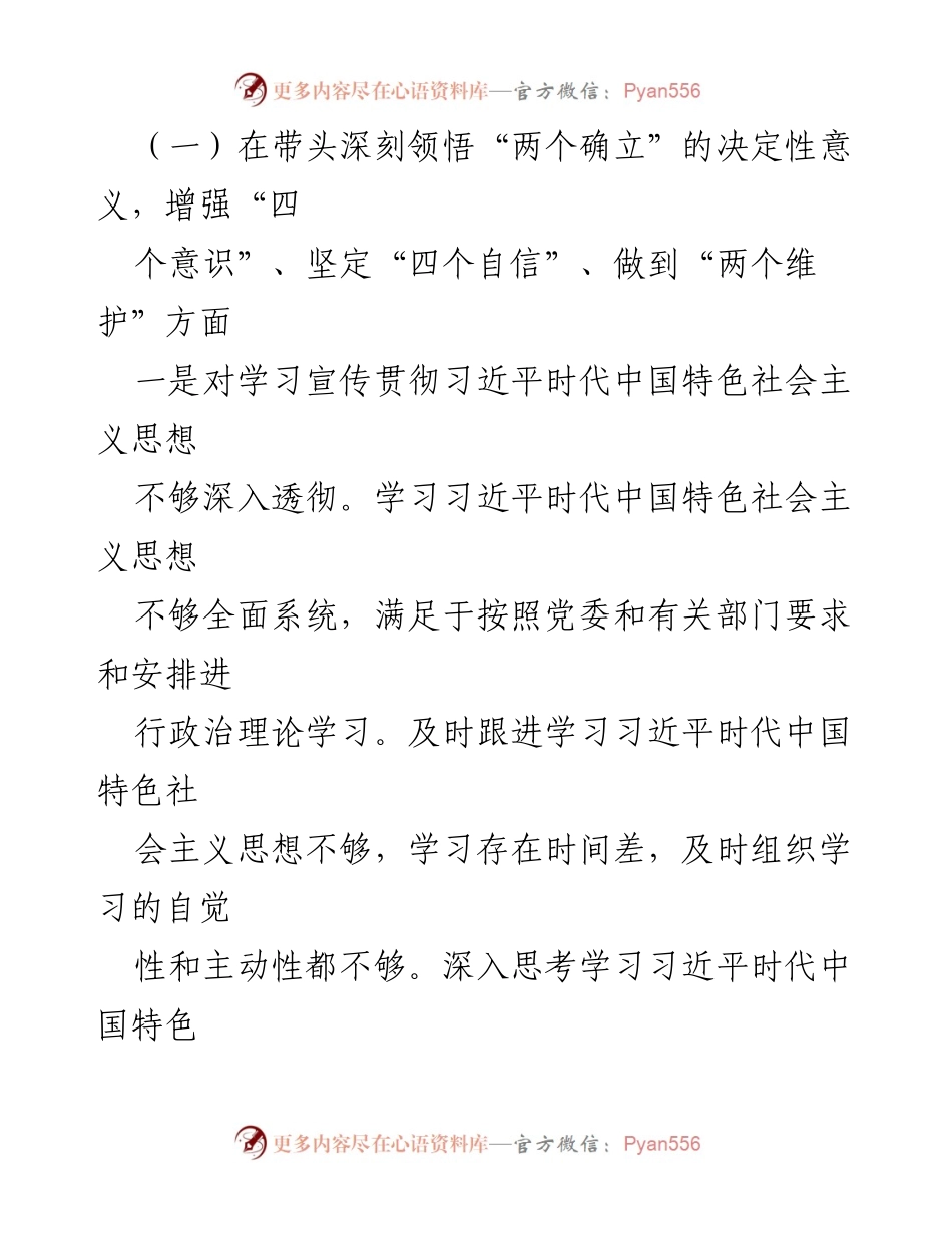 [检视剖析材料] 医疗保障领导班子民主生活会 - 深入检视突出问题，强化理论学习与政治建设.docx_第2页
