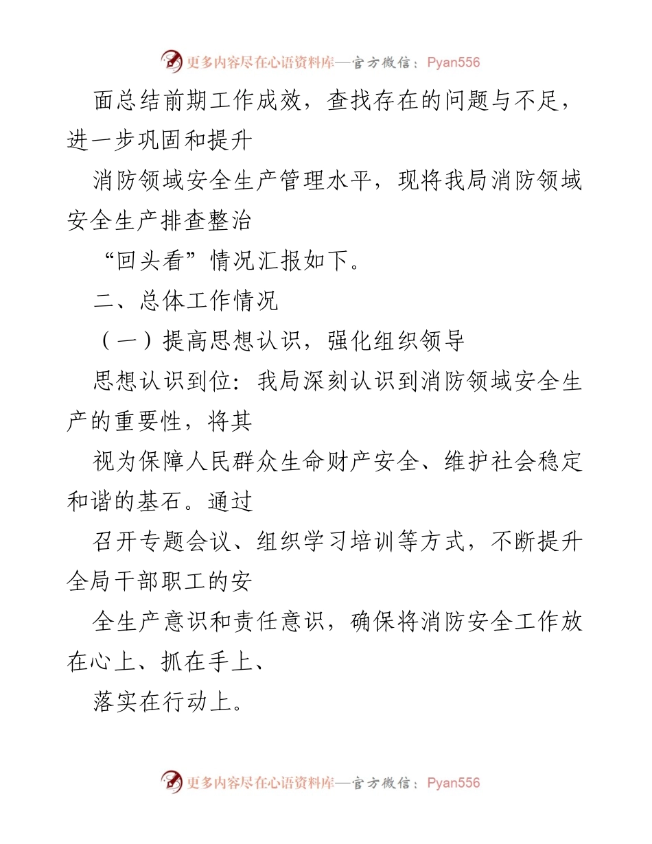 [汇报] 安全生产工作 - X市文化旅游局消防领域安全生产排查整治“回头看”情况汇报.docx_第2页