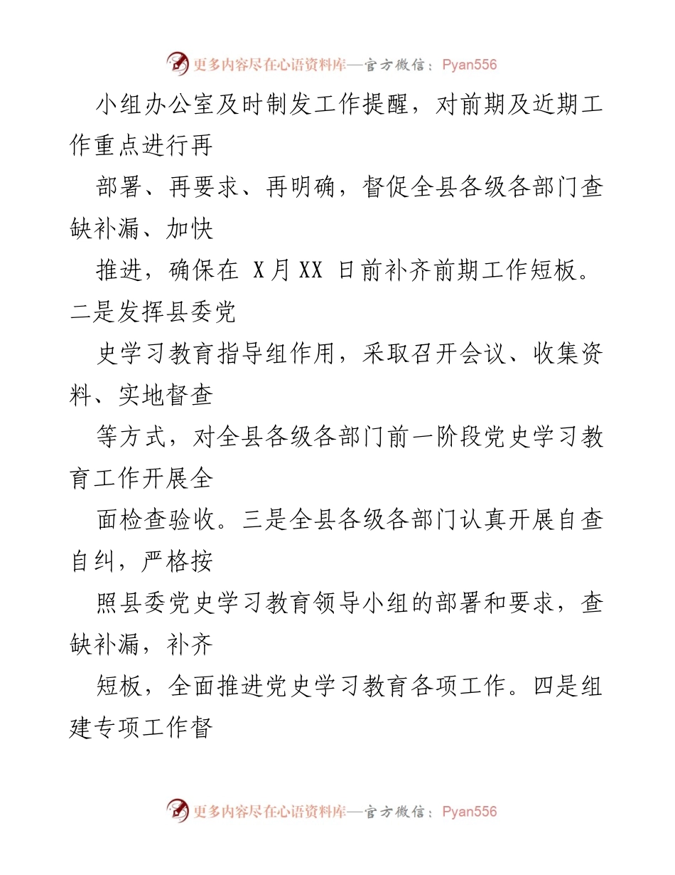 [整改报告] 党史学习教育 - XX县党史学习教育整改情况报告.docx_第2页