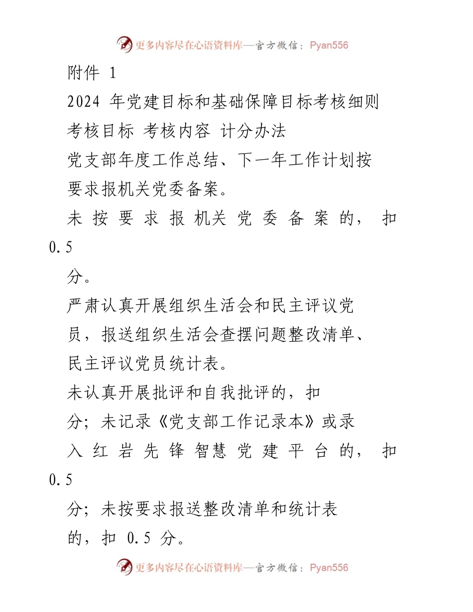 [考核细则] 党建工作 - 2024年党建目标考核细则解读.docx_第1页