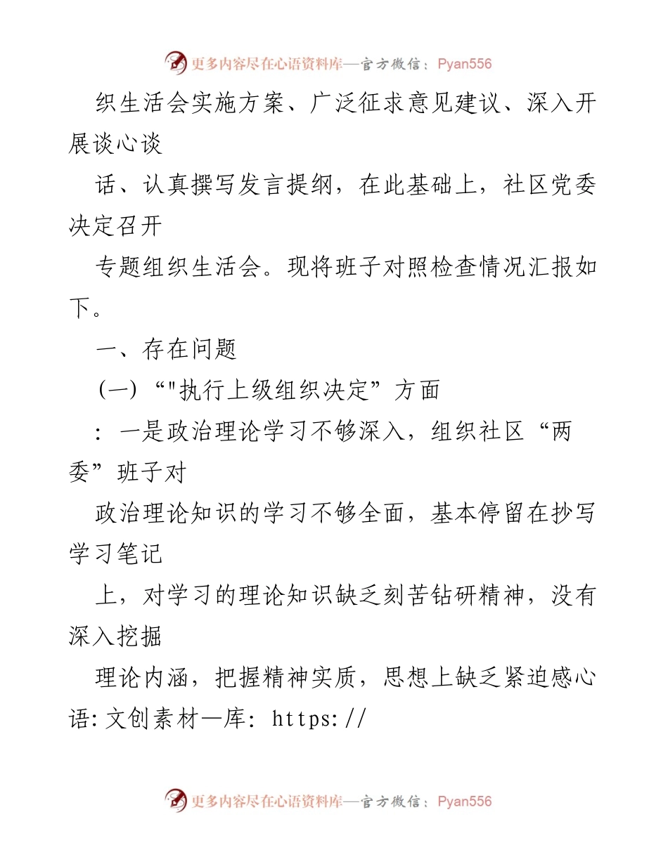 [整改材料] 党支部专题组织生活会 - 2024年党支部班子整改措施汇报.docx_第2页