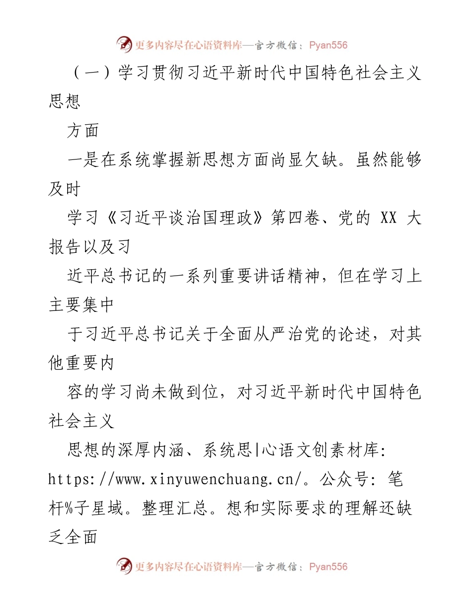 [自查报告] 主题教育民主生活会 - 2023年度个人对照检查汇报.docx_第2页