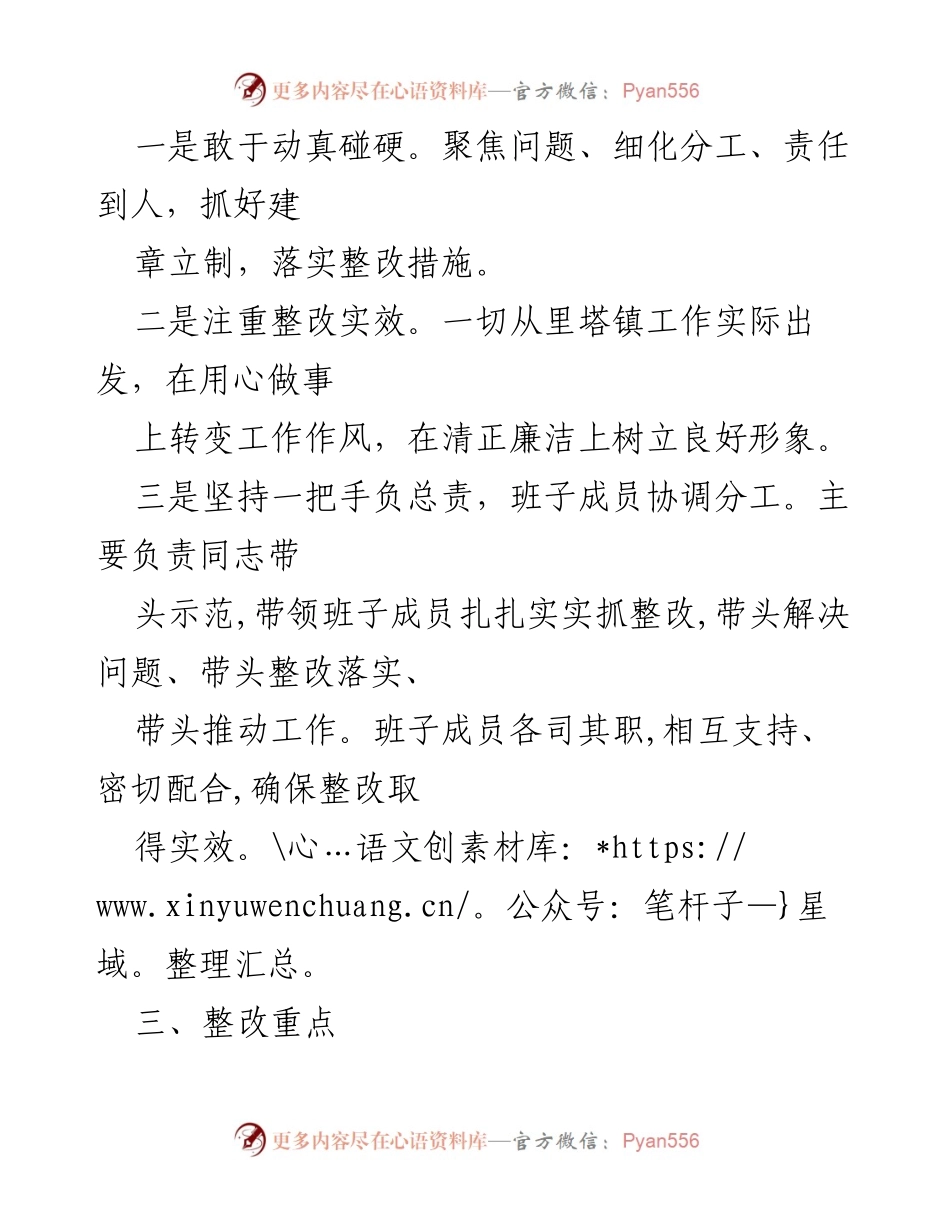 [整改工作方案] 乡镇民主生活会 - XX乡镇汲取教训整改工作方案.docx_第2页