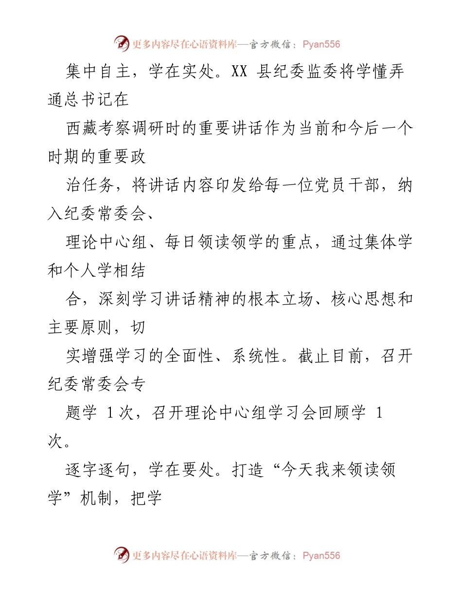 [经验信息] 纪委监委学习活动 - 深入学习贯彻习近平总书记在西藏考察调研时的重要讲话.docx_第2页