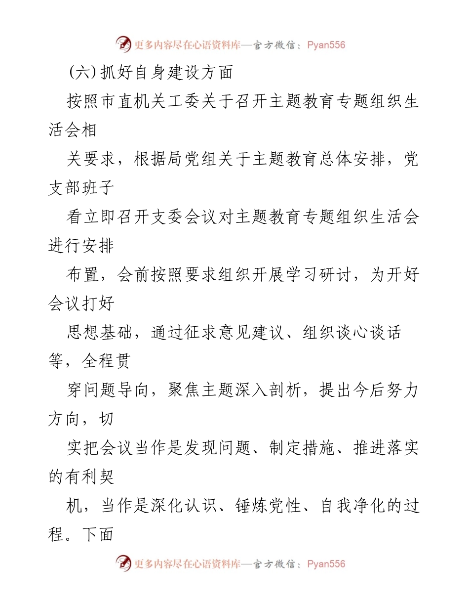 [整改材料] 党支部专题组织生活会 - 党支部班子整改措施及问题分析.docx_第2页