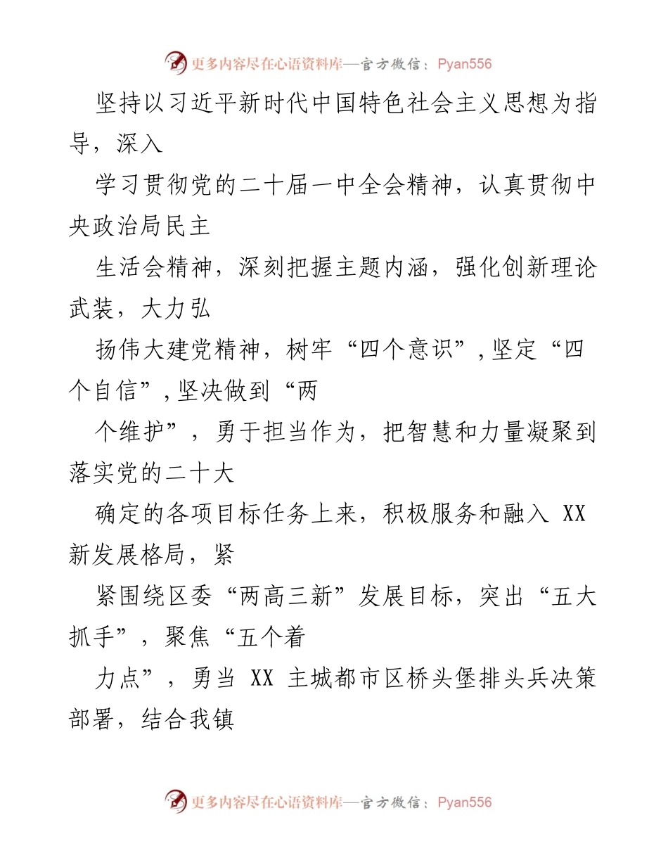 [整改方案] 2022年度民主生活会 - XX镇党委2022年度民主生活会整改方案_1.docx_第2页
