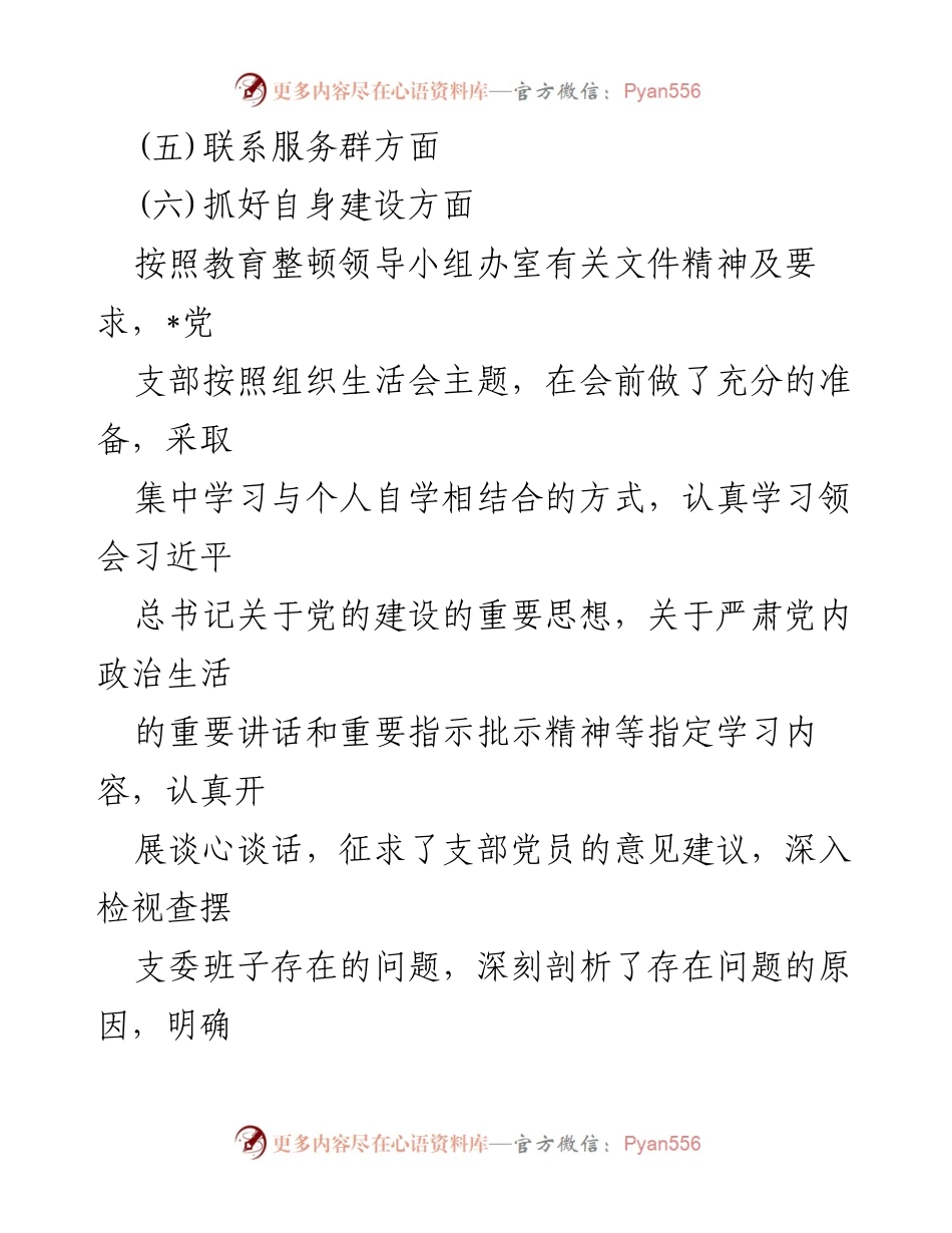 [检查材料] 党支部组织生活会 - 党支部班子整改检查材料分析与改进措施.docx_第2页
