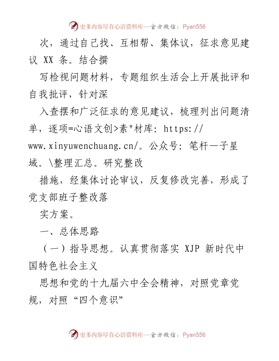 [整改方案] 组织生活会 - 2021年度党支部委员会整改方案.docx_第2页