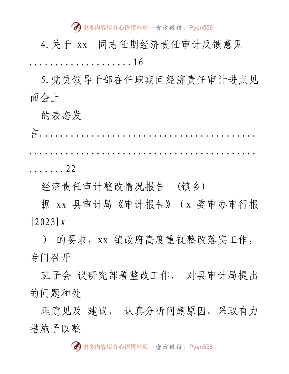 [整改报告] 经济责任审计 - 经济责任审计整改情况汇编报告.docx_第2页