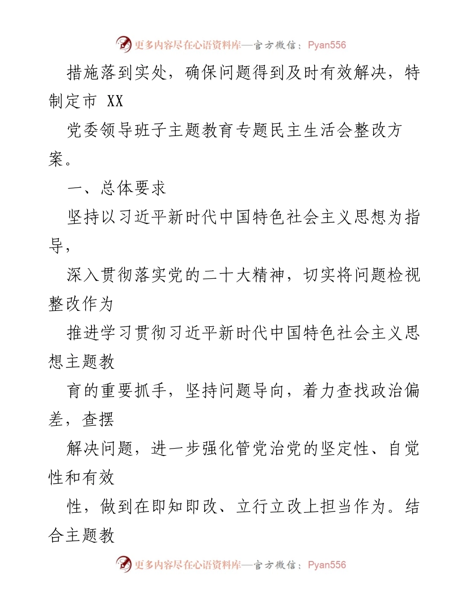 [整改方案] 党委民主生活会 - 党委班子整改方案实施细则.docx_第2页