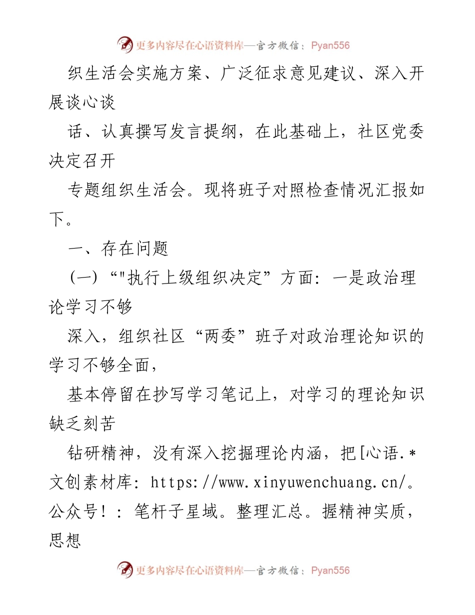 [整改材料] 党支部专题组织生活会 - 2024年党支部班子整改问题汇报.docx_第2页