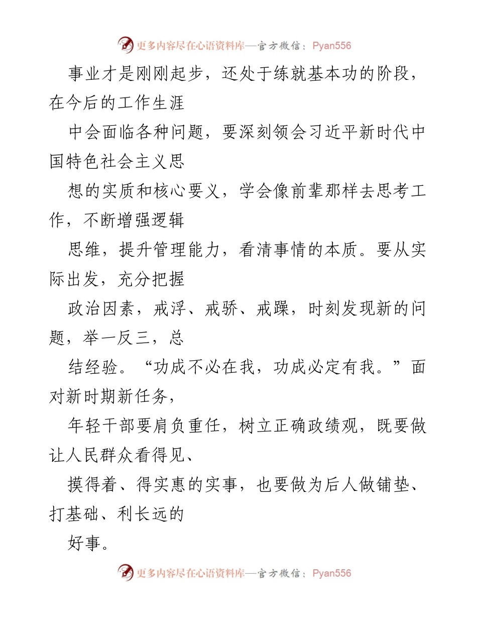 [演讲稿] 年轻干部大讲堂 - 年轻干部的责任与担当.docx_第2页