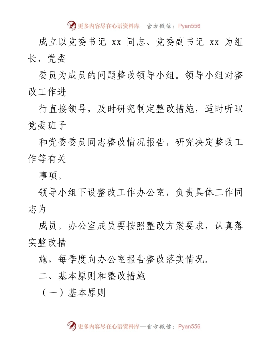 [整改实施方案] 党委民主生活会 - 2023年主题教育民主生活会问题整改实施方案_1.docx_第2页