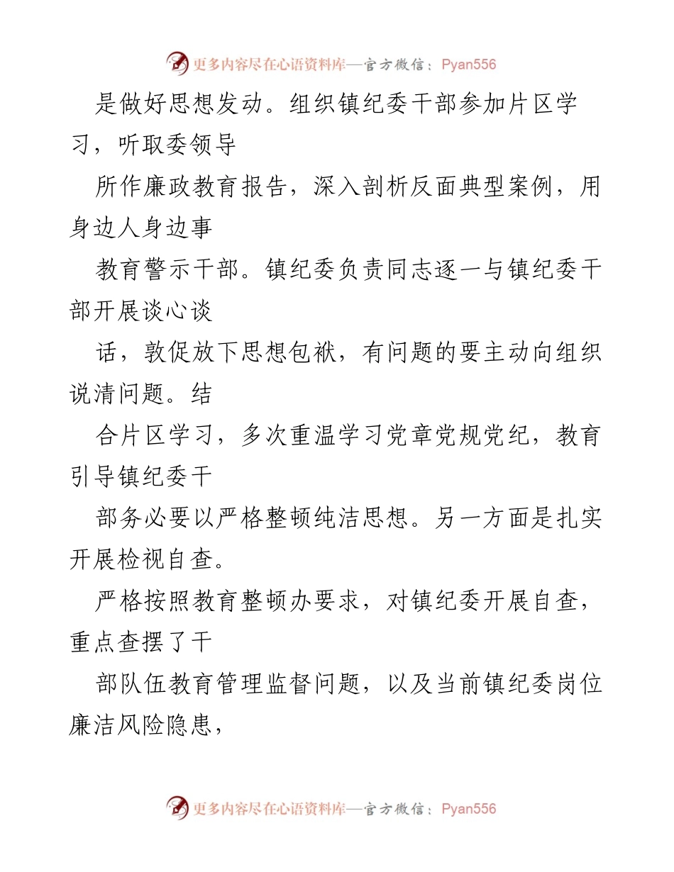 [自查报告] 乡镇纪委教育整顿 - 2023年乡镇纪委监察组自查整治报告分析.docx_第2页