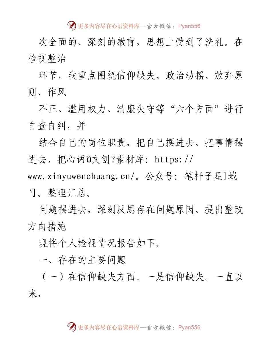 [检视剖析报告] 纪检监察干部教育整顿 - 个人检视与整改措施报告.docx_第2页