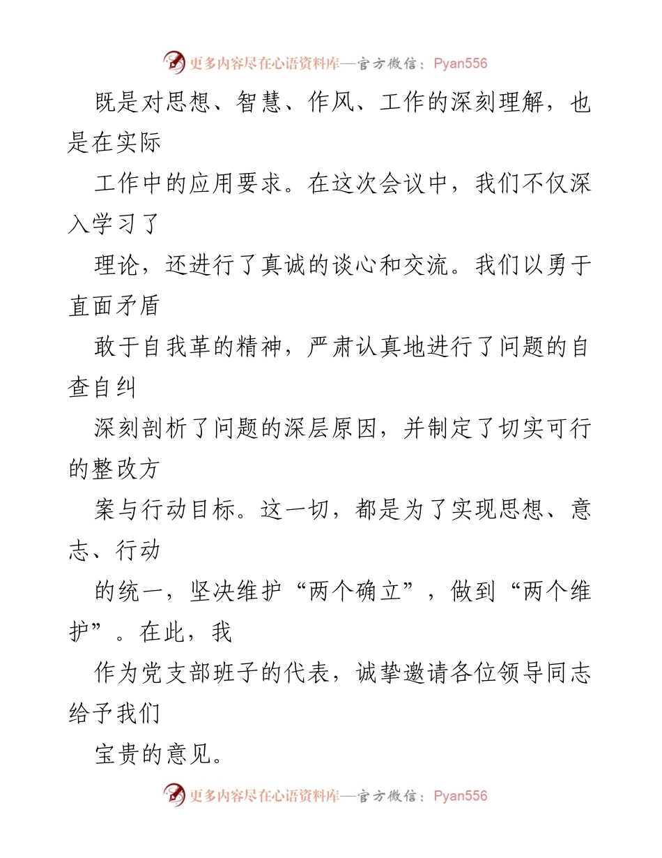 [整改材料] 组织生活会 - 深入整改提升党组织执行力与生活规范性.docx_第2页