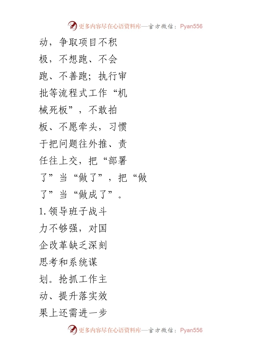 [整改报告] 市国资委 - 提升领导班子担当精神和工作执行力的整改措施.docx_第2页
