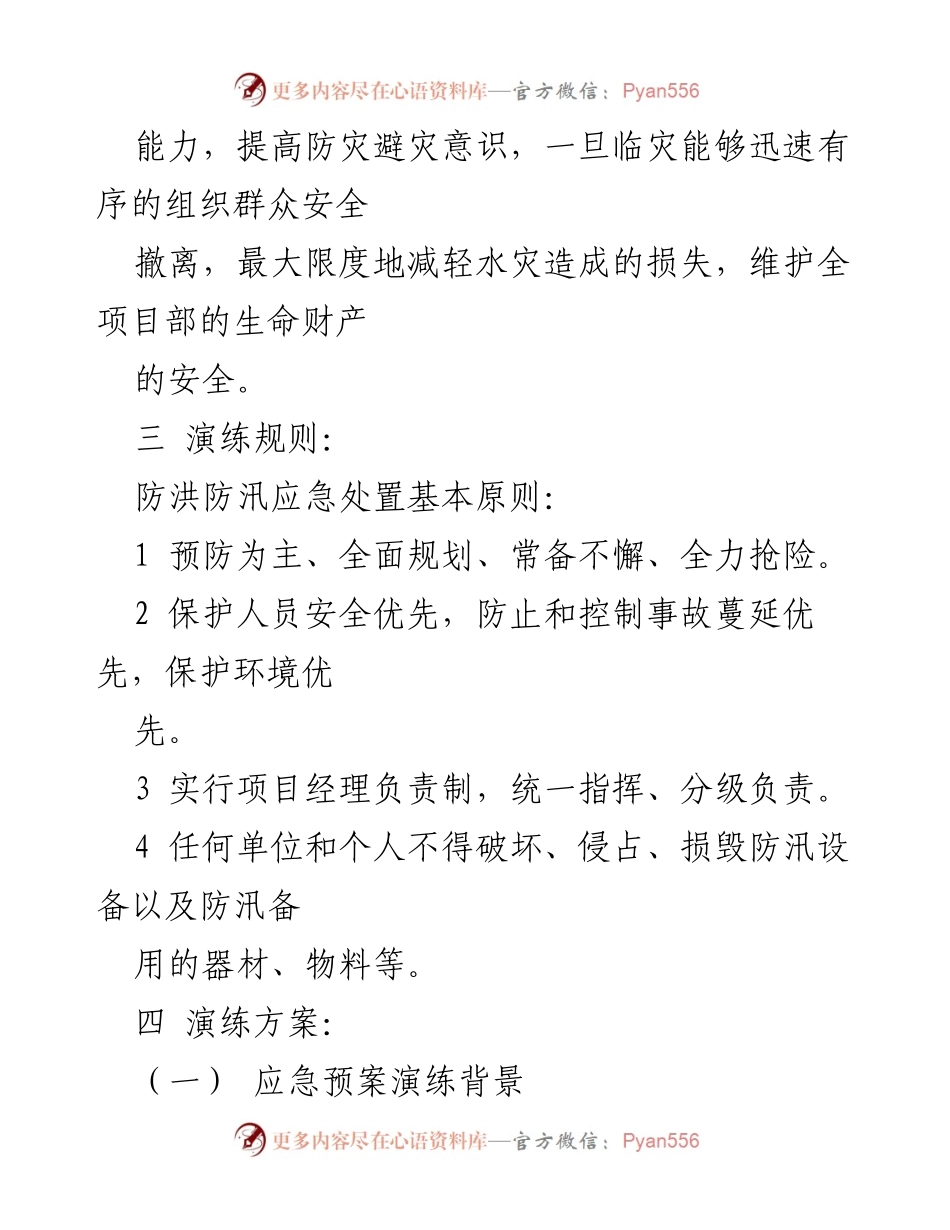 [演练方案] 防洪防汛应急演练 - 防洪防汛应急预案演练活动方案.docx_第2页