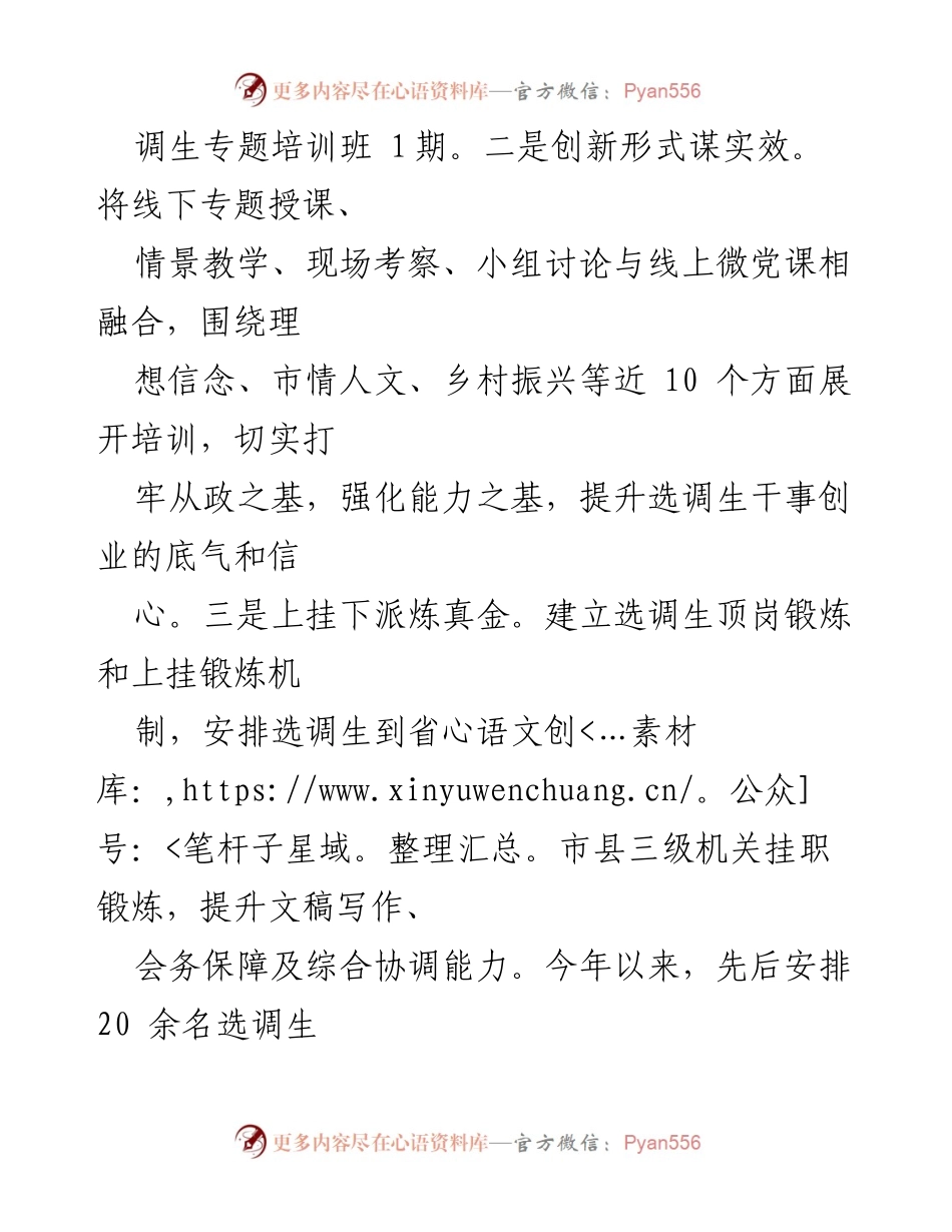 [经验交流材料] 选调生队伍建设 - 选调生培养与管理经验分享.docx_第2页