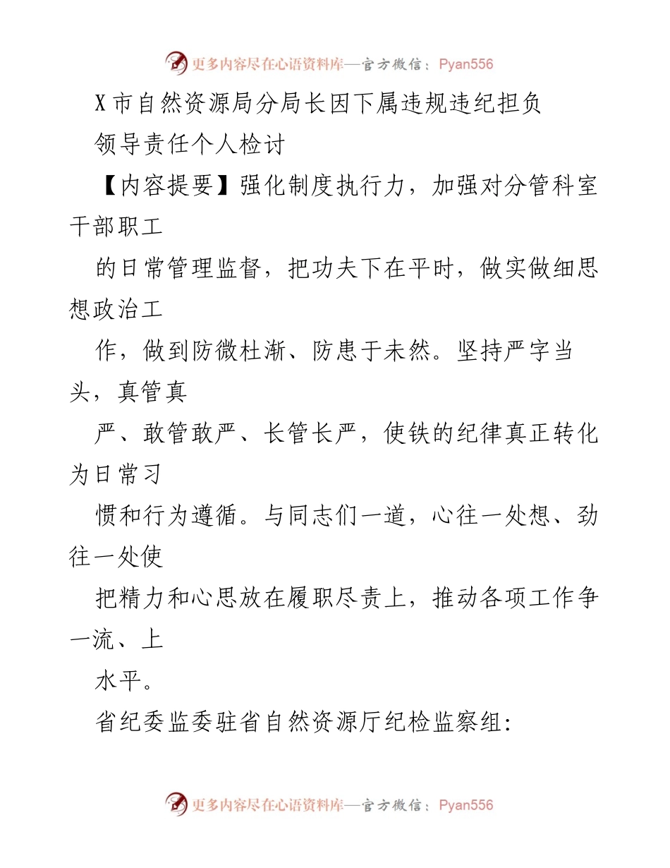 [检讨] 领导责任 - 加强制度执行，防微杜渐：对违规违纪行为的深刻反思与整改措施.docx_第1页