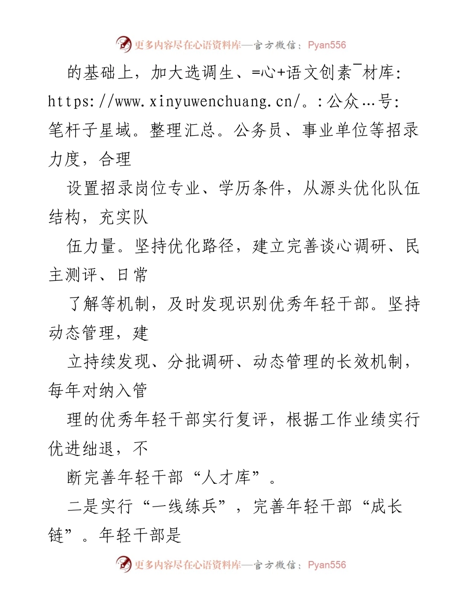 [经验材料] 干部培养选拔 - 构建年轻干部培养选拔“生态链”的实践经验.docx_第2页