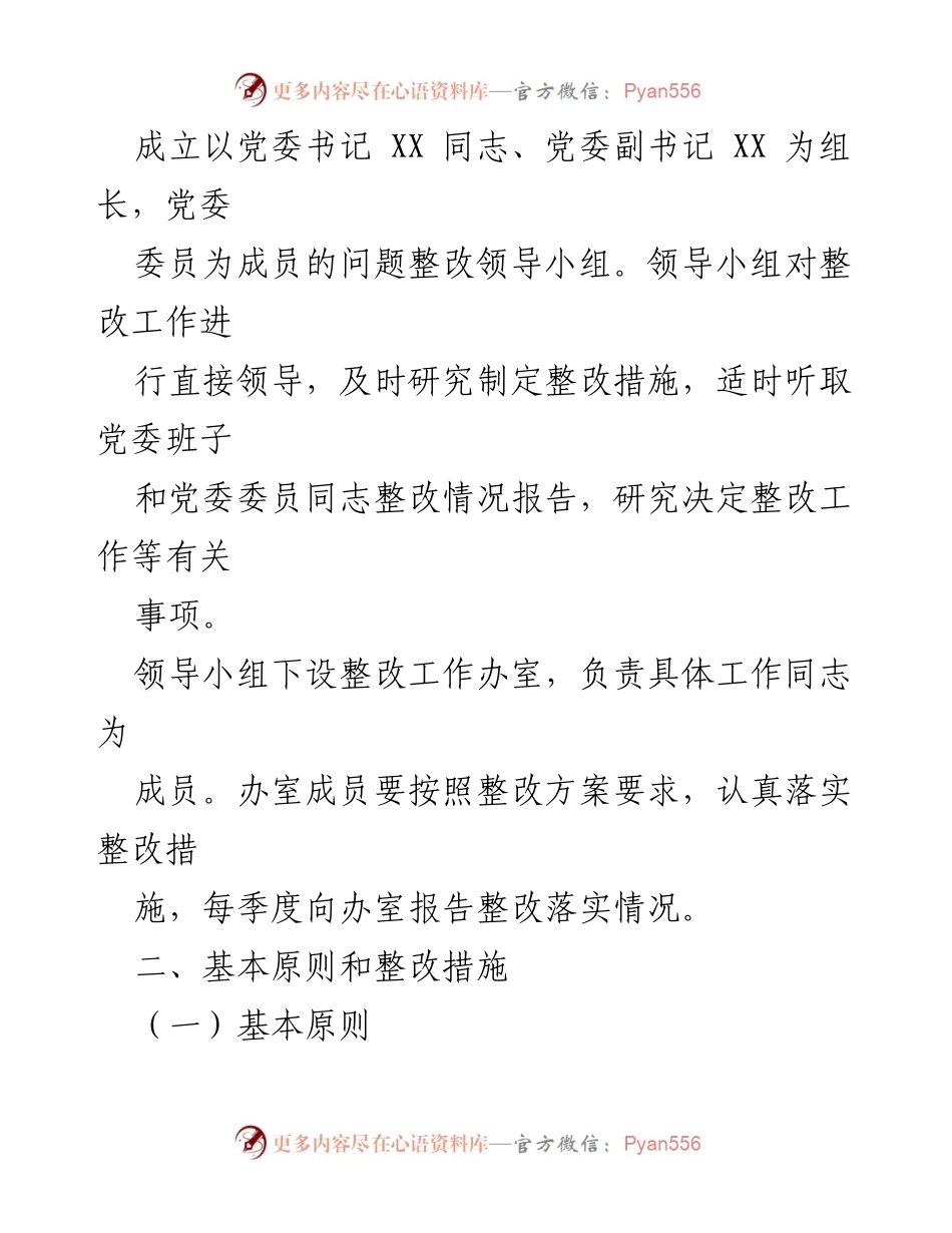 [整改方案] 党委民主生活会 - 2023年专题党委民主生活会整改实施方案_2.docx_第2页