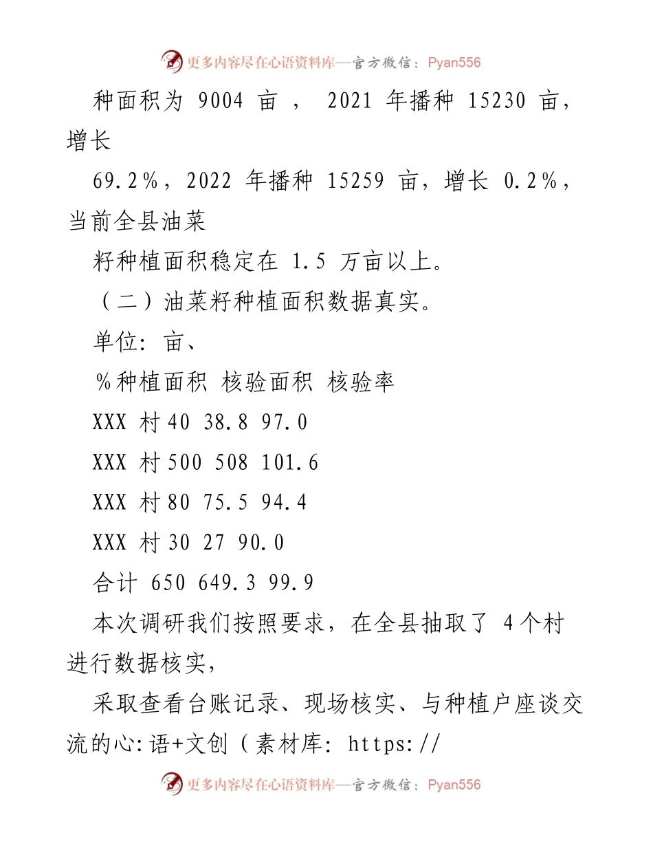 [调研报告] 农业发展 - XX县油菜籽种植情况调研与分析.docx_第2页