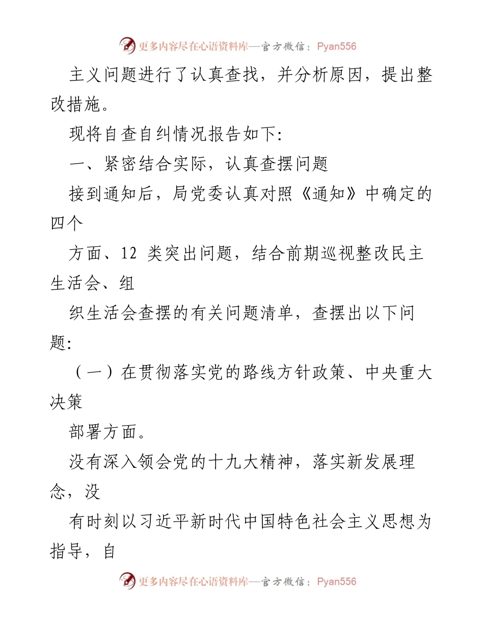 [自查报告] 形式主义、官僚主义整治 - 某局形式主义、官僚主义问题自查报告及整改措施.docx_第2页