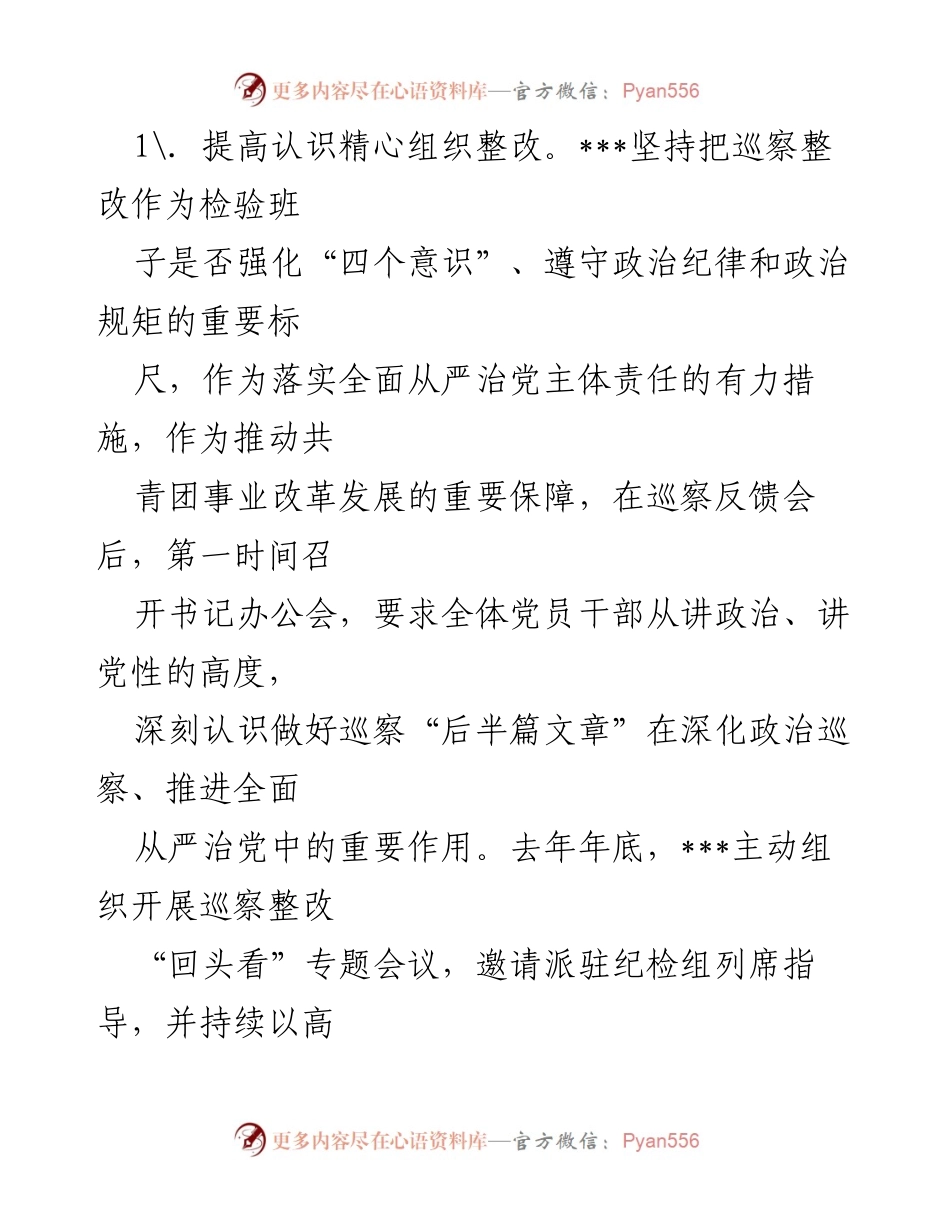 [自查报告] 巡察整改 - 巡察整改落实情况自查报告_1.docx_第2页