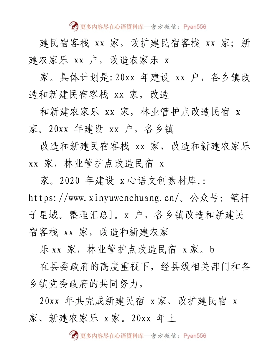 [调研报告] 县人大常委会 - 关于全县中国xx民宿经济发展示范区建设情况的调研报告.docx_第2页