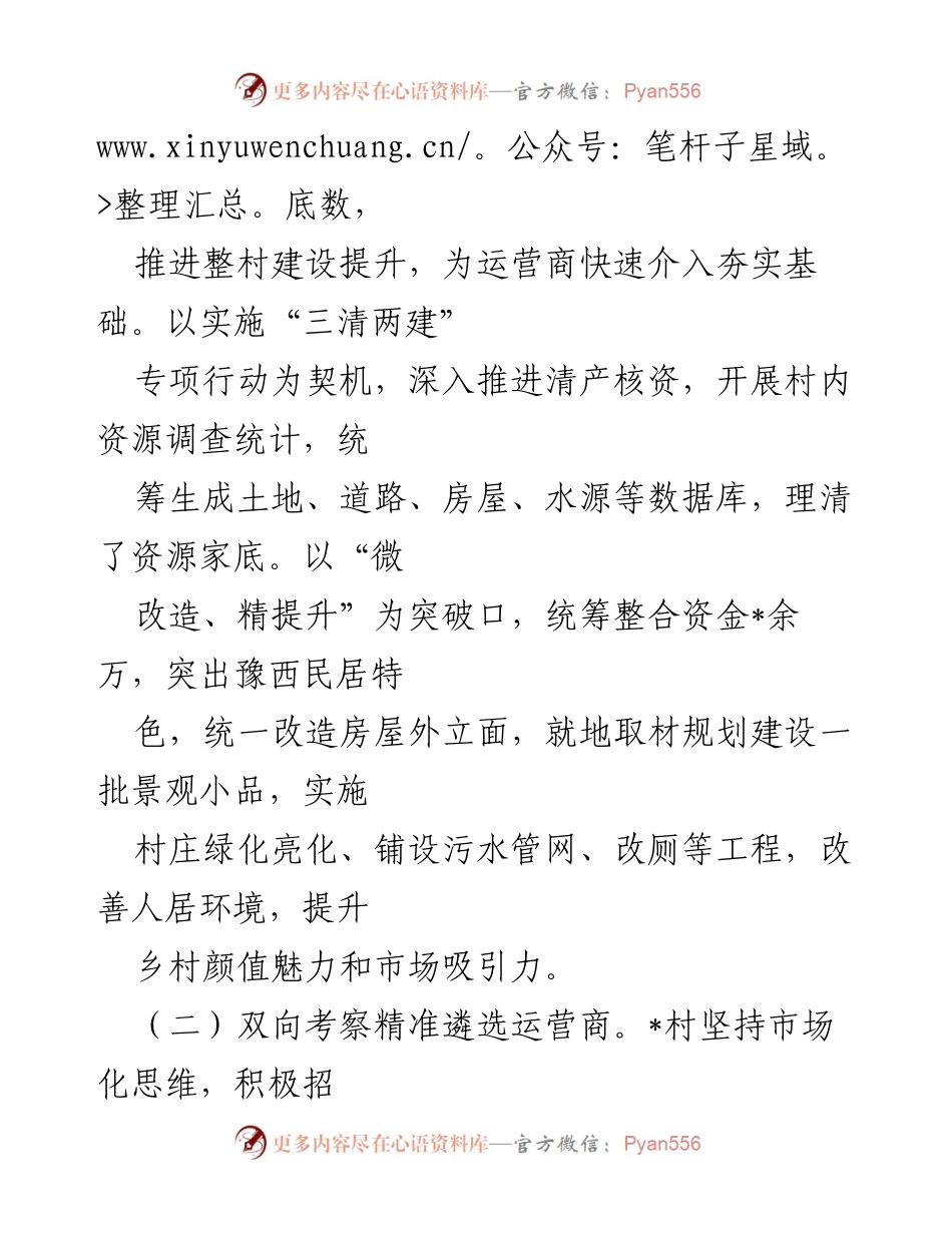 [调研报告] 乡村运营 - 某村乡村运营工作的调研与发展路径探索.docx_第2页