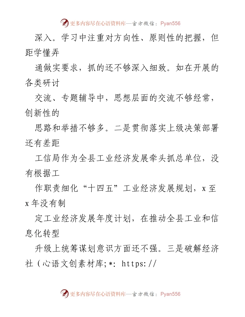 [调研报告] 巡察工作 - 工业和信息化局党委书记巡察情况报告.docx_第2页