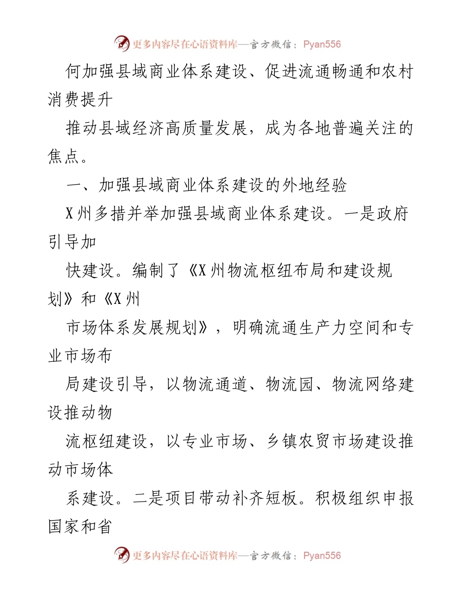 [调研报告] 农村经济发展 - 健全农村商业体系，推动县域经济高质量发展.docx_第2页