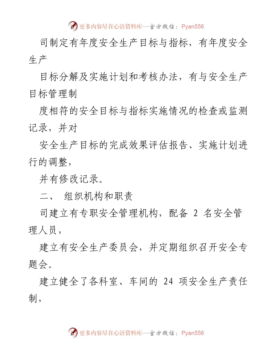 [自查报告] 安全生产 - 安全生产标准化自查报告总结.docx_第2页