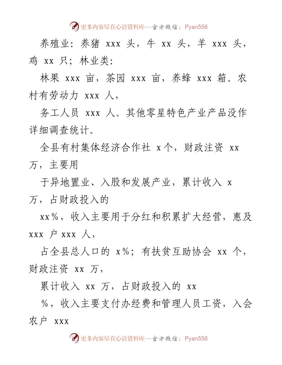 [调研报告] 农村产业发展 - 2021年xx县农村产业与村集体经济发展调研报告.docx_第2页