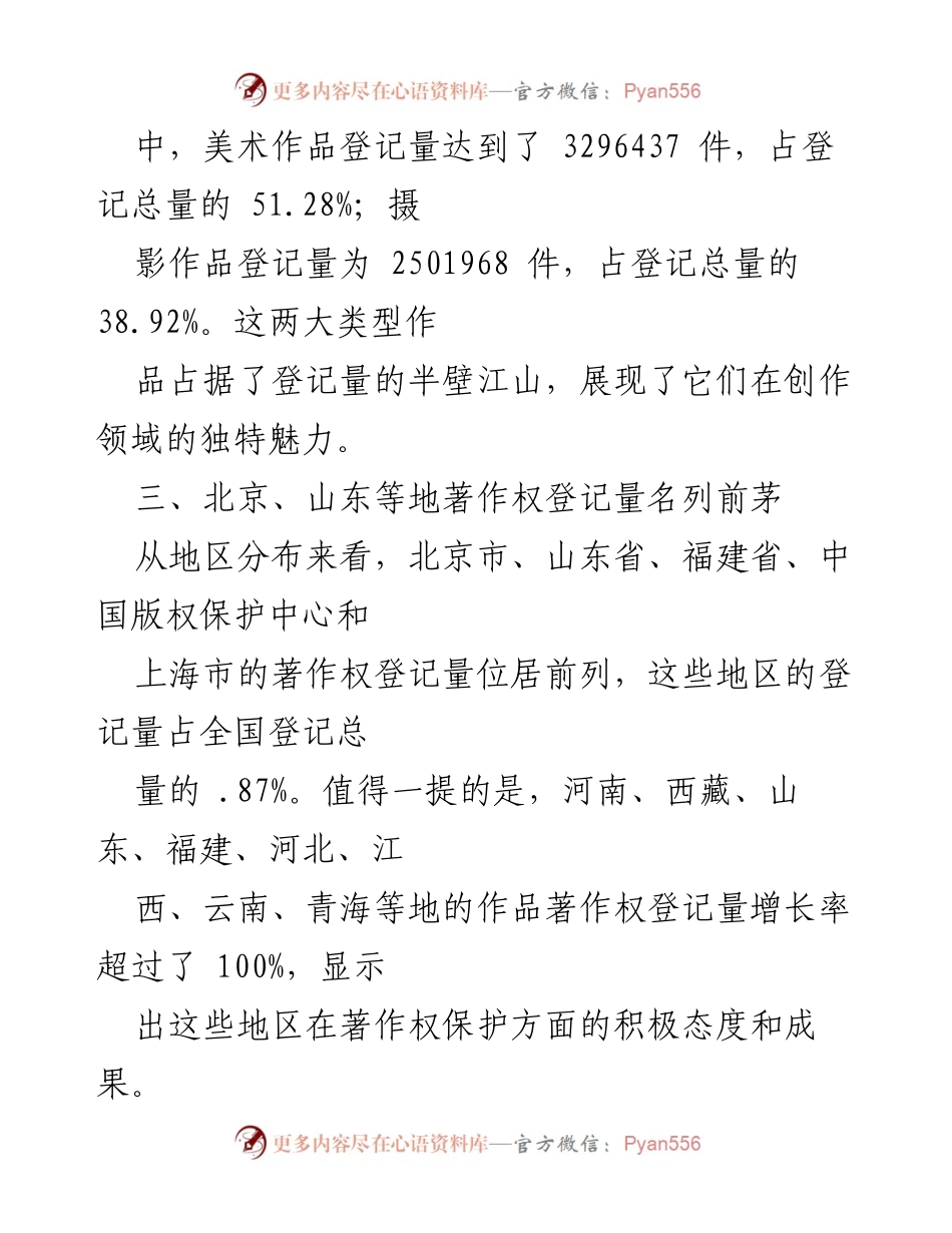 [调研报告] 全国著作权登记情况 - 2023年全国著作权登记保护进展情况分析.docx_第2页