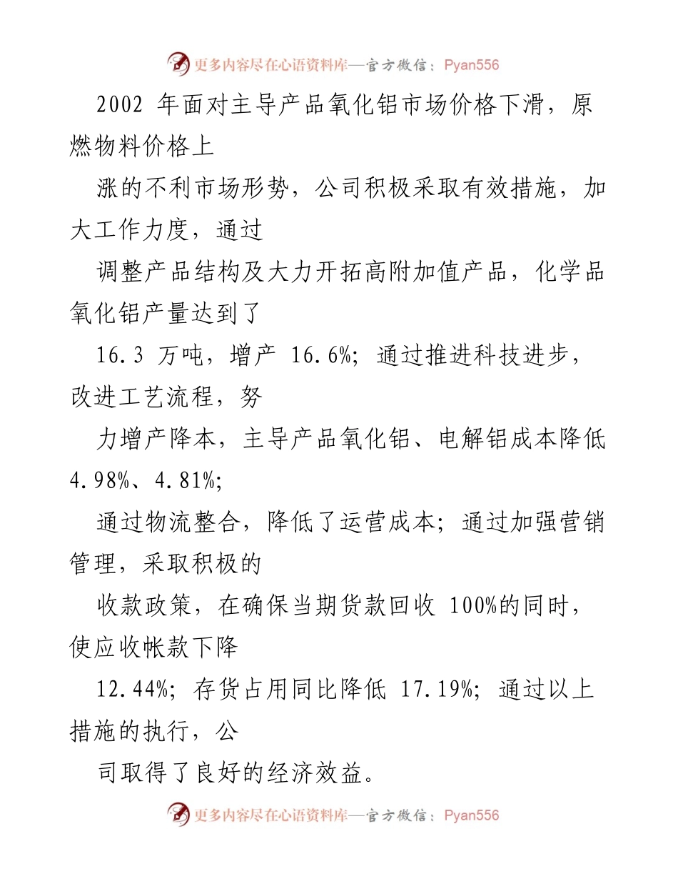 [董事会报告] 年度经营总结 - 2002年度公司经营情况与发展策略分析.docx_第2页