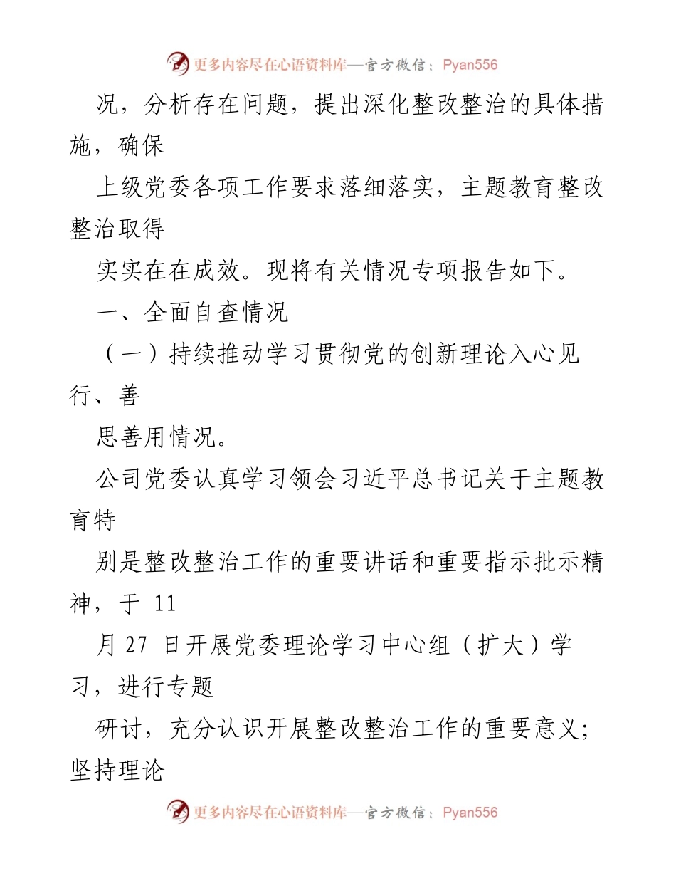 [调研报告] 主题教育整改落实 - 2023年主题教育整改落实情况专项自查报告.docx_第2页