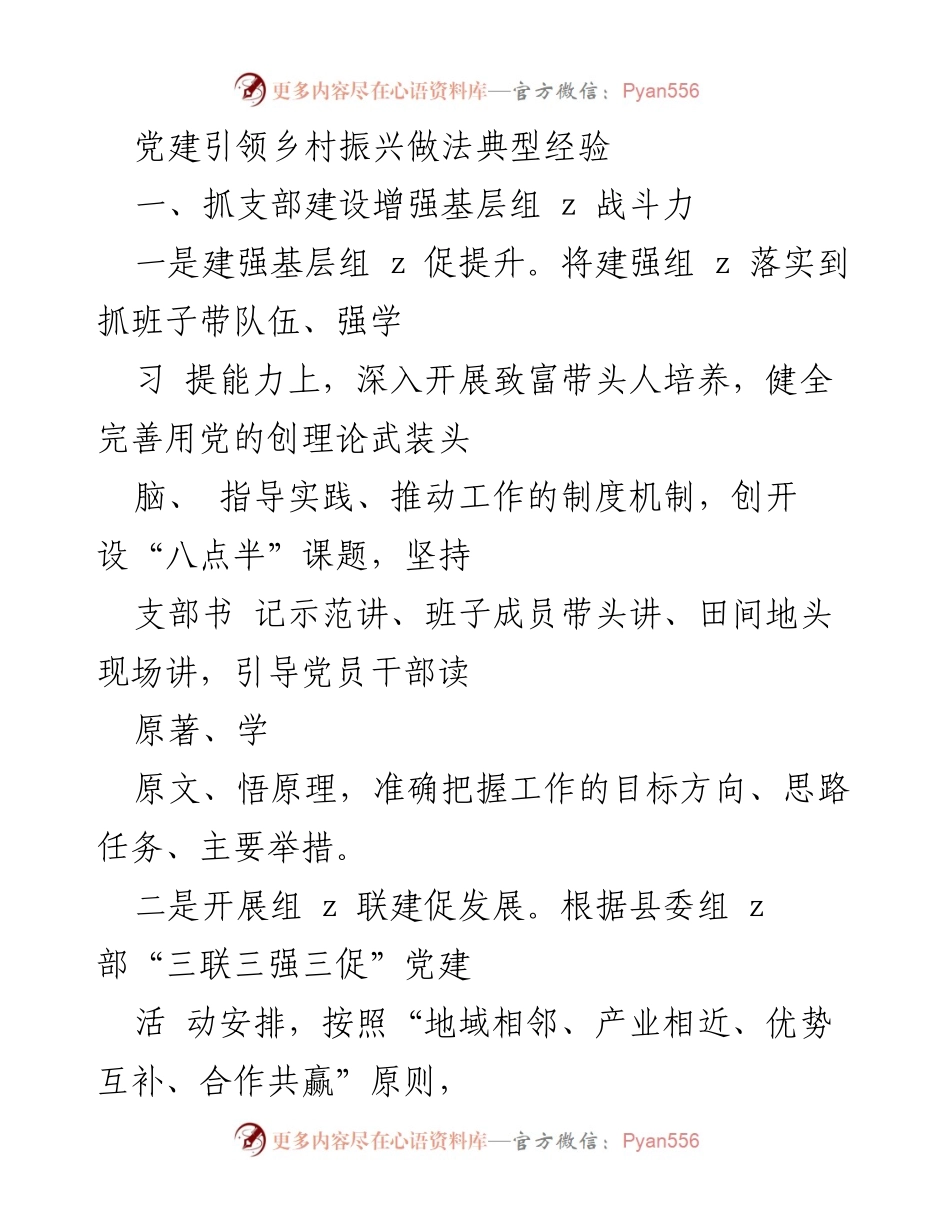 [调研报告] 乡村振兴 - 党建引领乡村振兴的实践与经验总结.docx_第1页