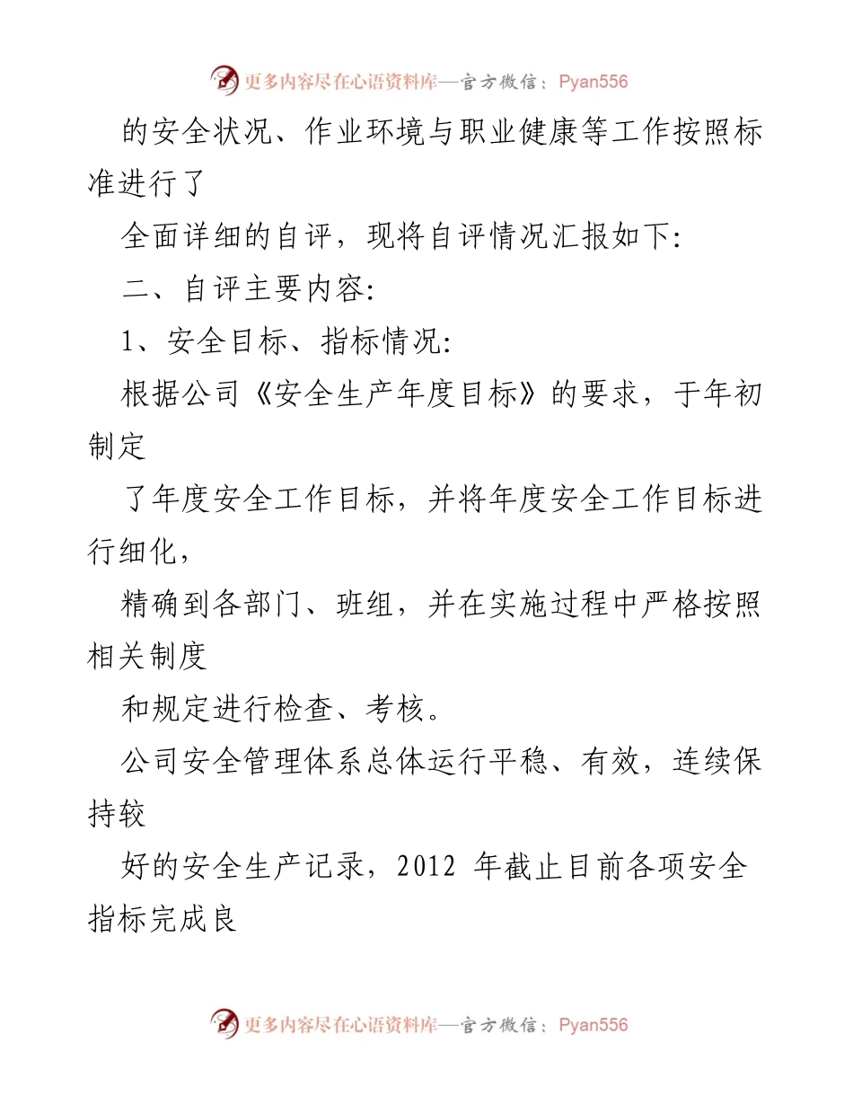 [自评报告] 安全生产 - 企业安全生产自评报告总结.docx_第2页