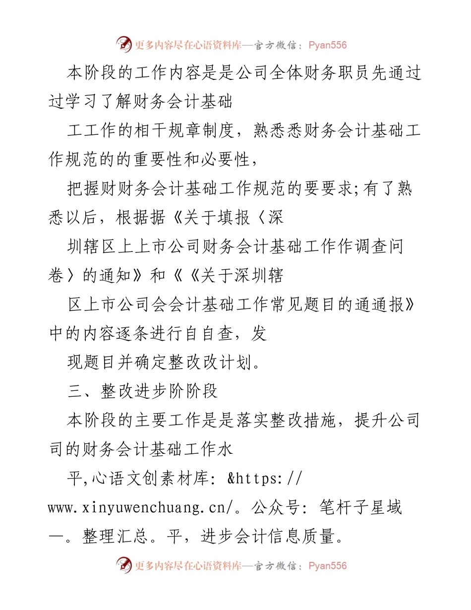 [自查报告] 财务会计基础工作 - 财务会计基础工作自查与整改报告.docx_第2页