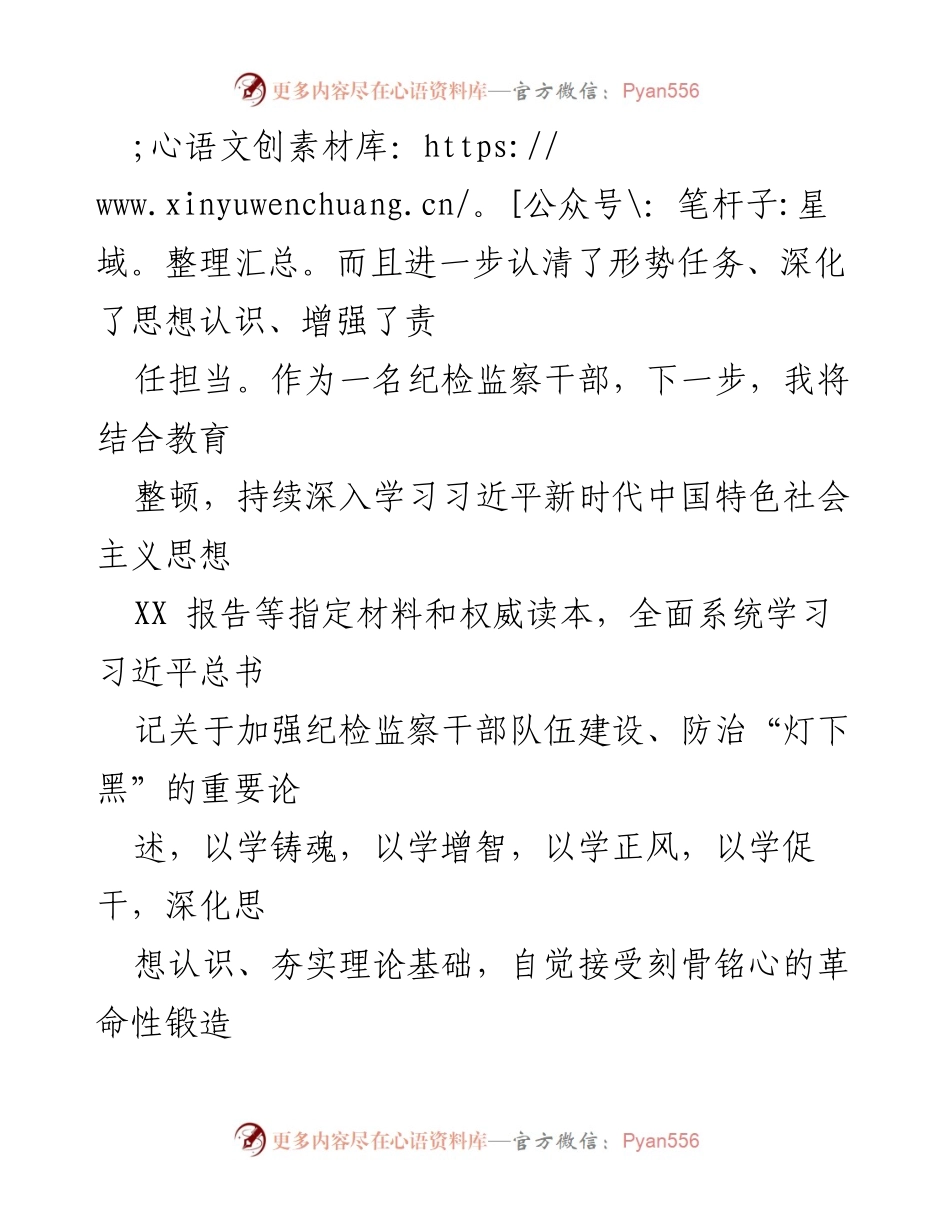 [读书报告] 纪检监察干部教育整顿 - 深化思想认识，提升政治能力：纪检监察干部教育整顿读书学习体会.docx_第2页