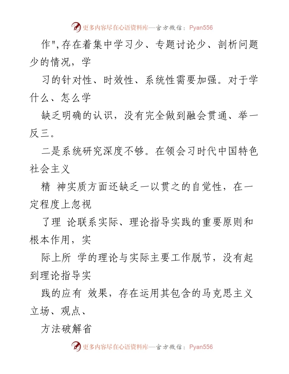 [调研报告] 主题教育专题民主生活会 - 2023年主题教育案例剖析与对照检查报告.docx_第2页
