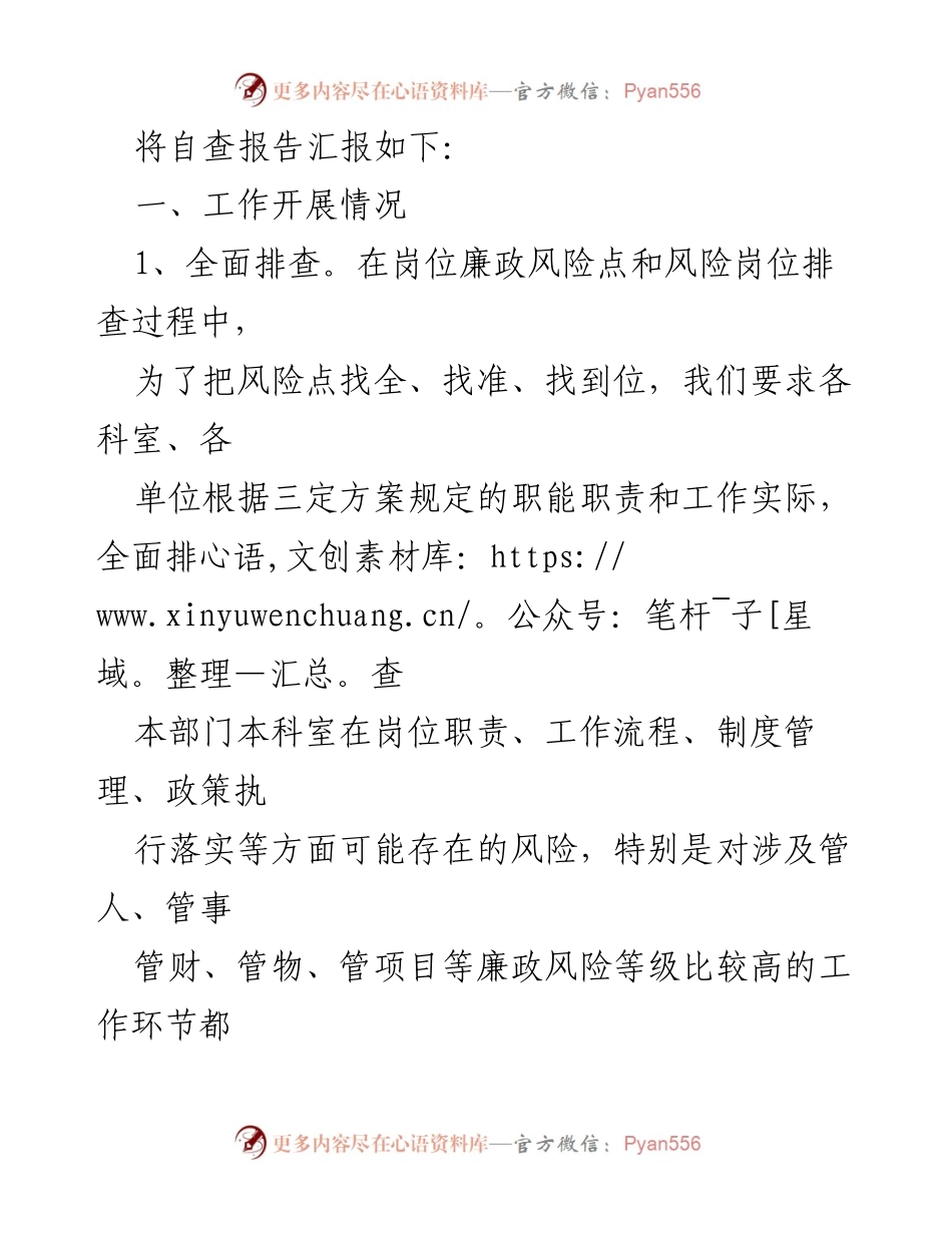 [调研报告] 市文化和旅游局 - 廉政风险点防控自查工作总结.docx_第2页