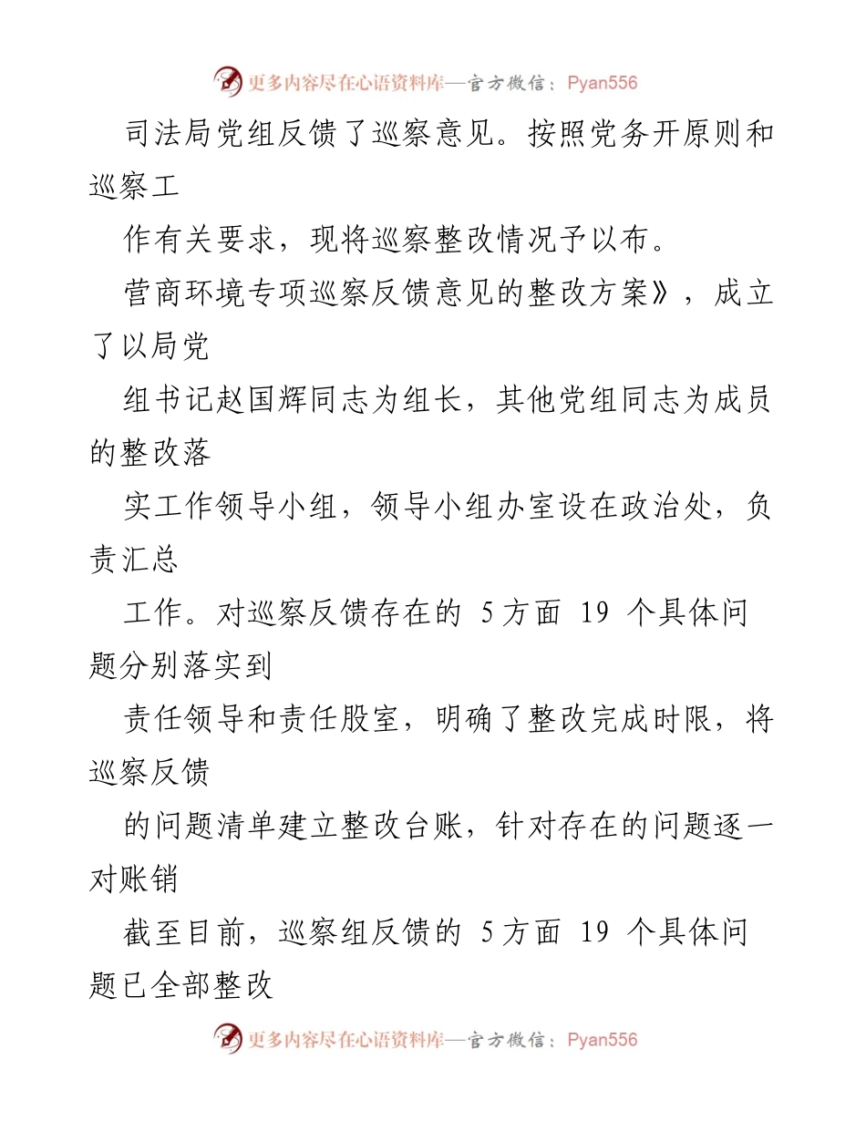 [调研报告] 巡察工作 - 司法局巡察整改情况汇报.docx_第2页