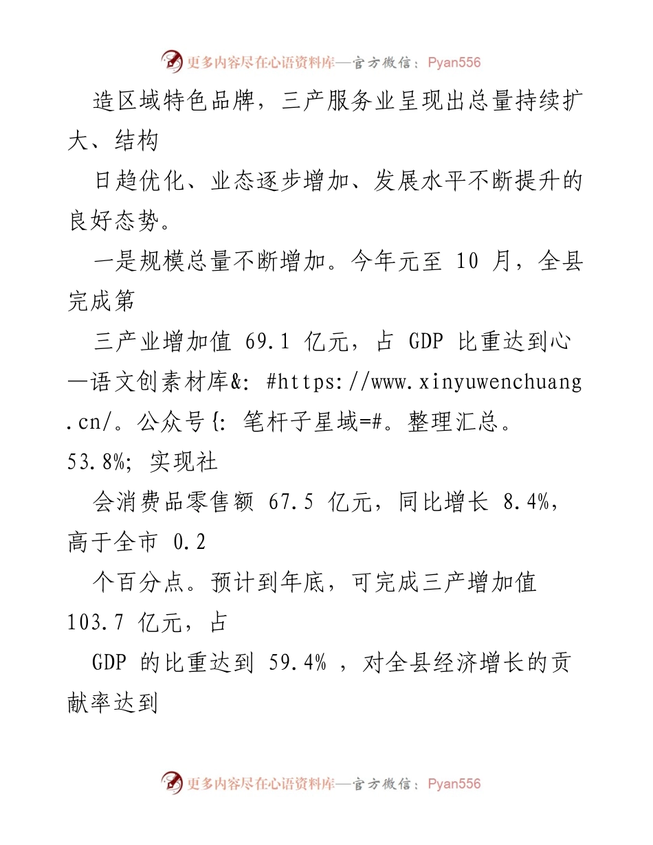 [调研报告] 主题教育 - 推动第三产业提档升级与持续繁荣分析.docx_第2页