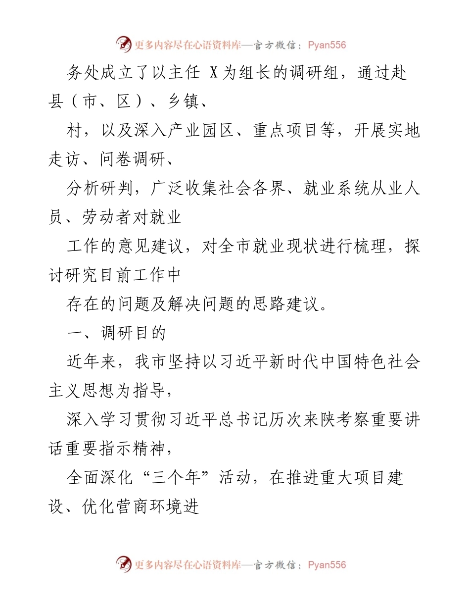 [调研报告] 就业情况 - X市就业形势调研与发展建议.docx_第2页